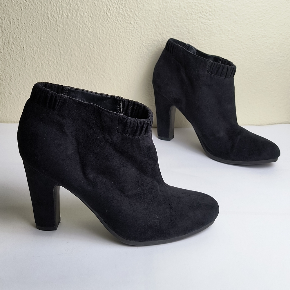 Sam & Libby 8.5 Black Ankle Shootie Shoes with Heel